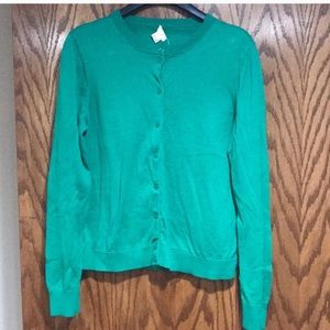 EUC classic Kelly green JCrew cardigan